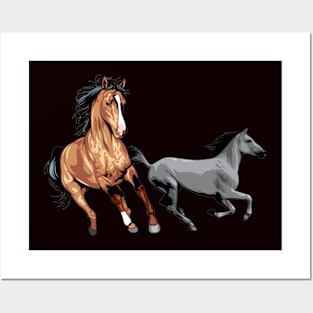 t-shirt horse Posters and Art